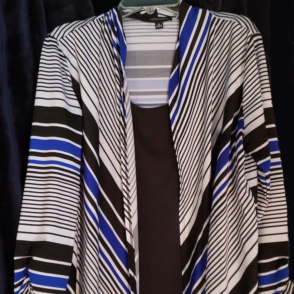 Loose fitting blouse with attached camisole